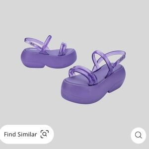Melissa’s Air bubble platform sandals - purple chunky
